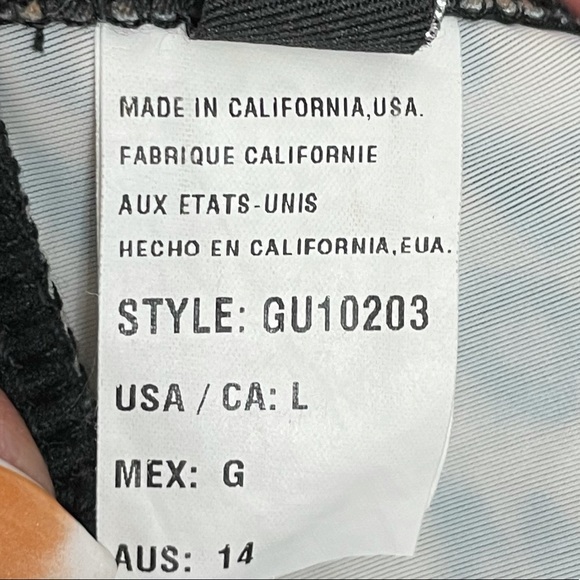 Guess Leopard Bandeau Bikini Top Only with Black Fringe Size Large - Picture 9 of 9